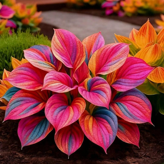Rare Multi colour Hosta Seed + Free Plant Growth Serum